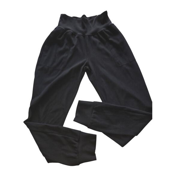 ATHLETA Black Spandex SALUTATION RIB JOGGER Gym‎ Yoga Pants Sz Women's S - Picture 5 of 15